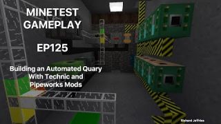 Minetest Gameplay EP125 Building an Automated Quary with Technic and Pipeworks Tutorial