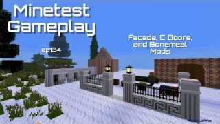 Minetest Gameplay EP134 C-Doors, Facade, and Bonemeal Mods