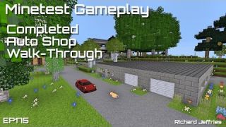 Minetest Gameplay Episode 175 Completed Auto Shop Walk-Through